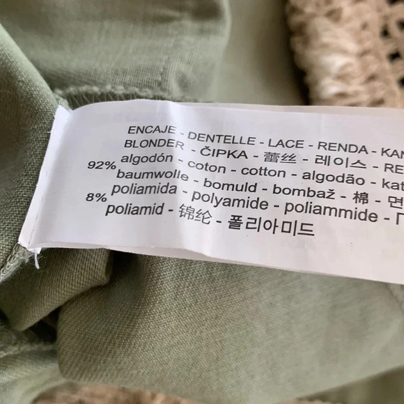 Zara Tassel Pom Crochet Fringe Boho Utility Jacket Green Size XS - Picture 13 of 15